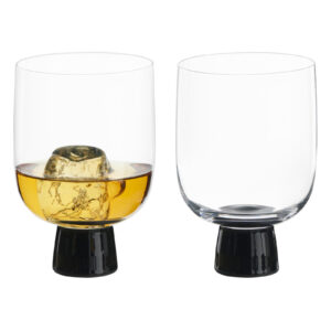 Set of 2 Oslo Champagne Flutes Black